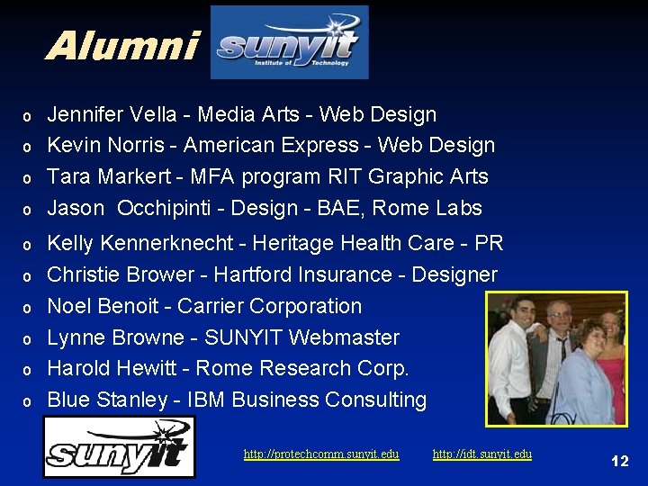 Alumni o o o o o Jennifer Vella - Media Arts - Web Design Alumni o o o o o Jennifer Vella - Media Arts - Web Design
