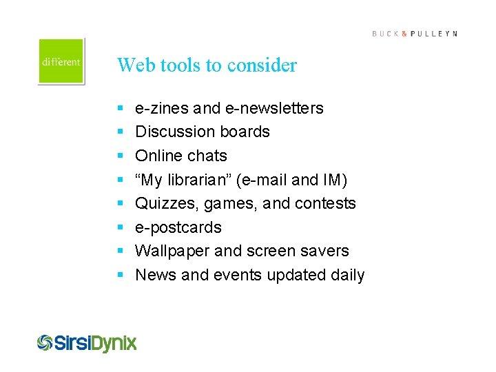Cover this box with art Web tools to consider § § § § e-zines