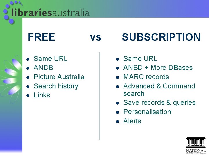FREE l l l Same URL ANDB Picture Australia Search history Links vs SUBSCRIPTION FREE l l l Same URL ANDB Picture Australia Search history Links vs SUBSCRIPTION