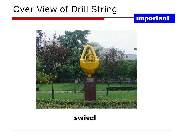 Over View of Drill String important swivel Over View of Drill String important swivel