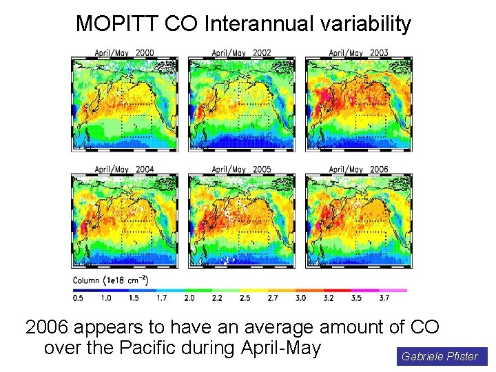 MOPITT CO Interannual variability 2006 appears to have an average amount of CO over