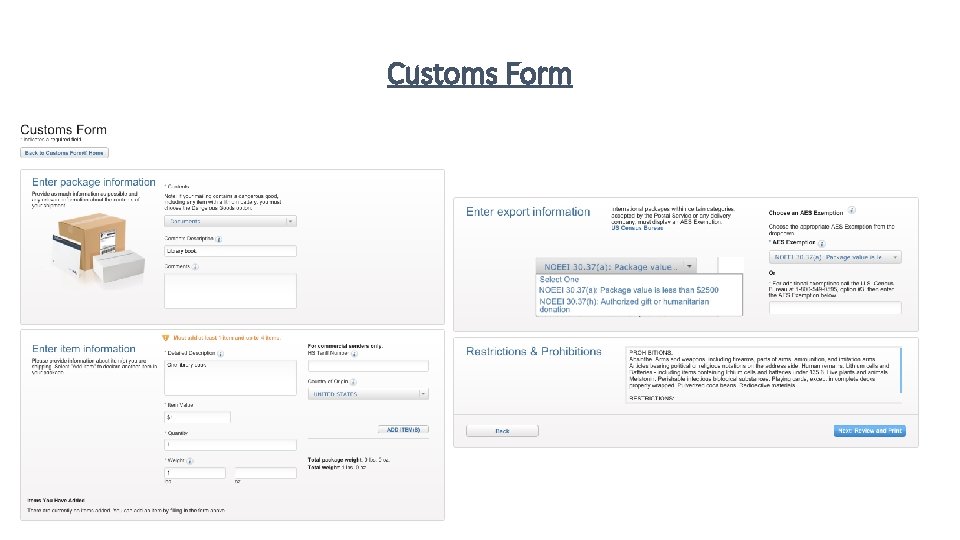 Customs Form 