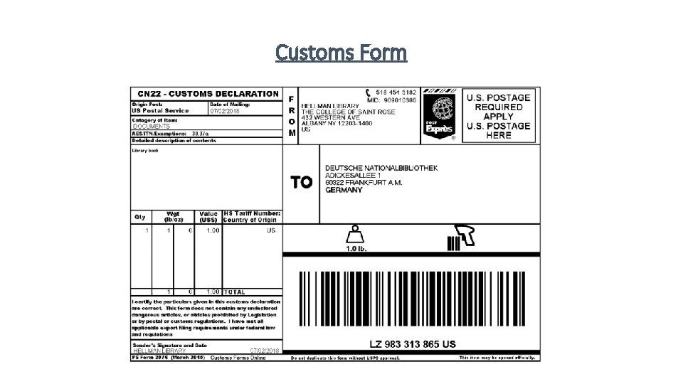 Customs Form 