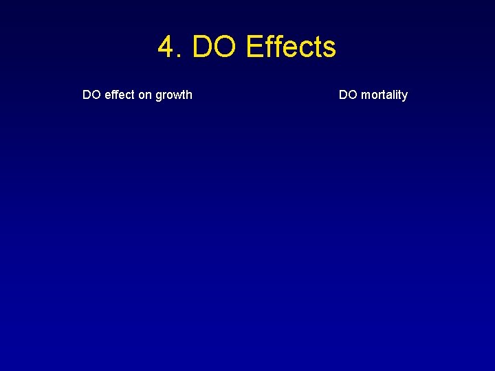 4. DO Effects DO effect on growth DO mortality 4. DO Effects DO effect on growth DO mortality