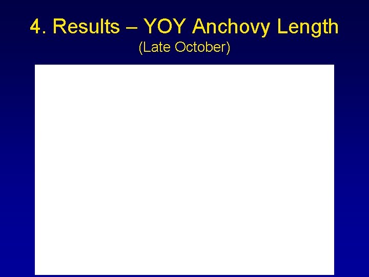 4. Results – YOY Anchovy Length (Late October) 4. Results – YOY Anchovy Length (Late October)