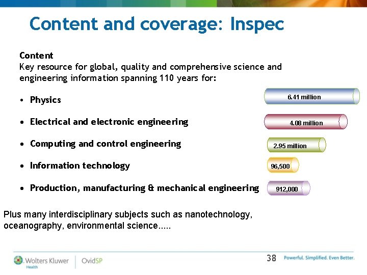 Content and coverage: Inspec Content Key resource for global, quality and comprehensive science and Content and coverage: Inspec Content Key resource for global, quality and comprehensive science and