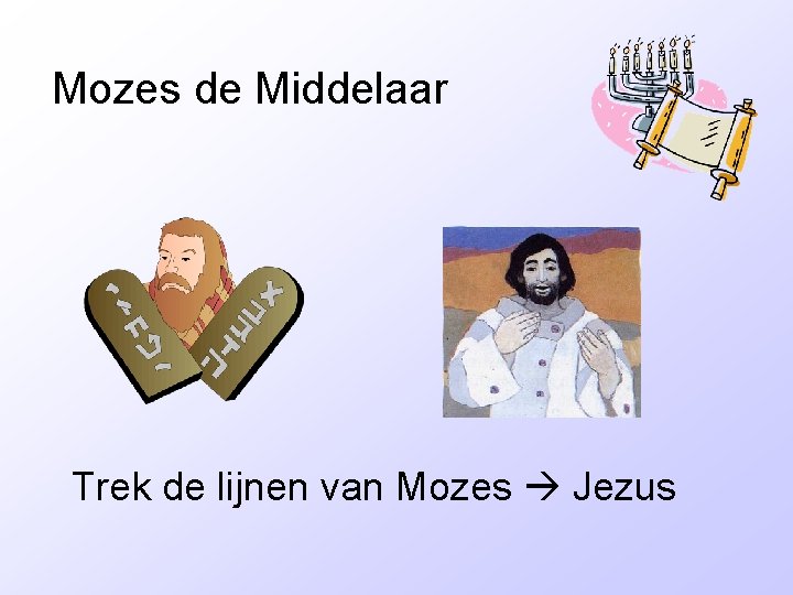 Mozes de Middelaar Trek de lijnen van Mozes Jezus 
