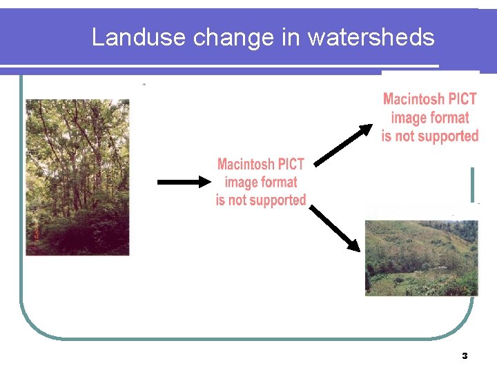 Landuse change in watersheds 3 