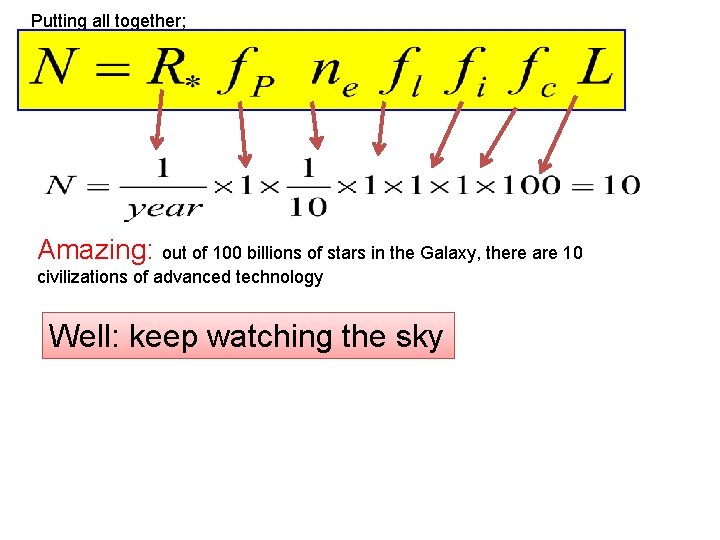 Putting all together; Amazing: out of 100 billions of stars in the Galaxy, there