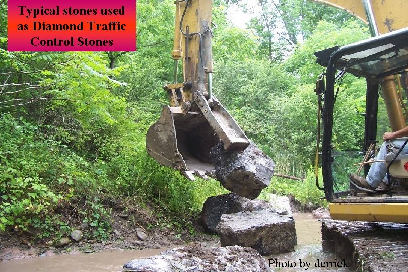 Typical stones used as Diamond Traffic Control Stones Photo by derrick 