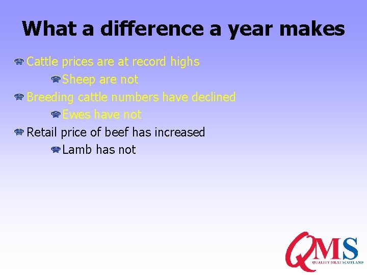 What a difference a year makes Cattle prices are at record highs Sheep are