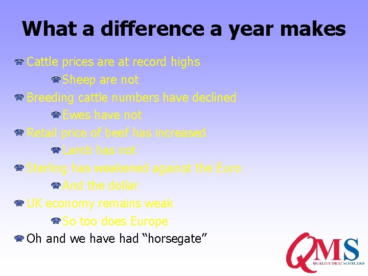 What a difference a year makes Cattle prices are at record highs Sheep are