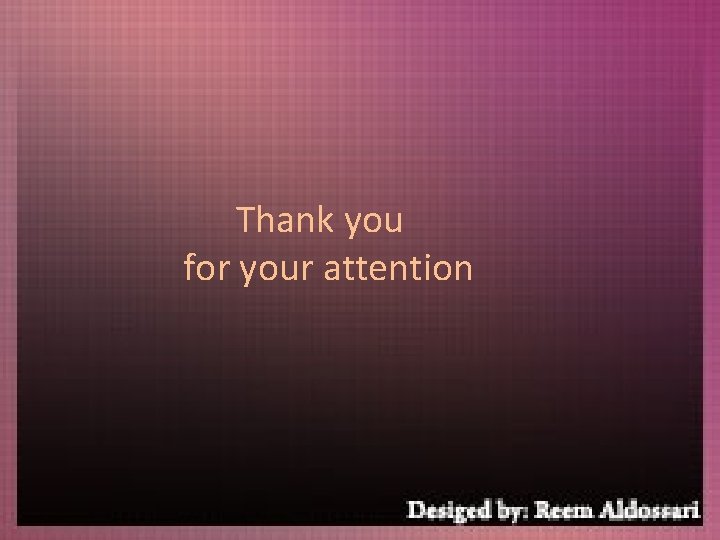 Thank you for your attention 