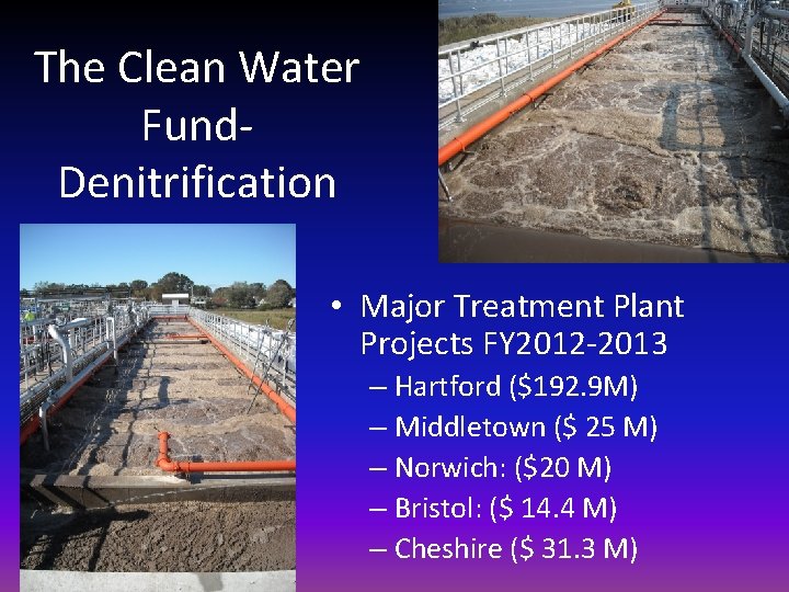 The Clean Water Fund. Denitrification • Major Treatment Plant Projects FY 2012 -2013 –