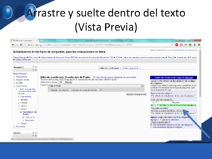 Arrastre y suelte dentro del texto (Vista Previa) 