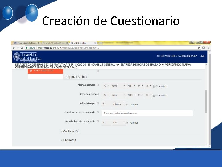 Creación de Cuestionario 