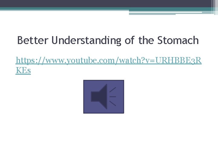 Better Understanding of the Stomach https: //www. youtube. com/watch? v=URHBBE 3 R KEs 