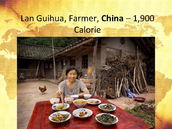 Lan Guihua, Farmer, China – 1, 900 Calorie 