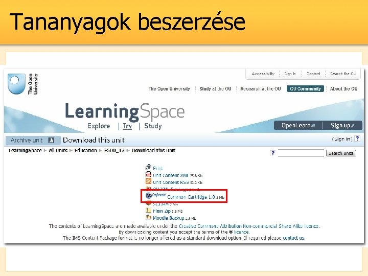 Tananyagok beszerzése 