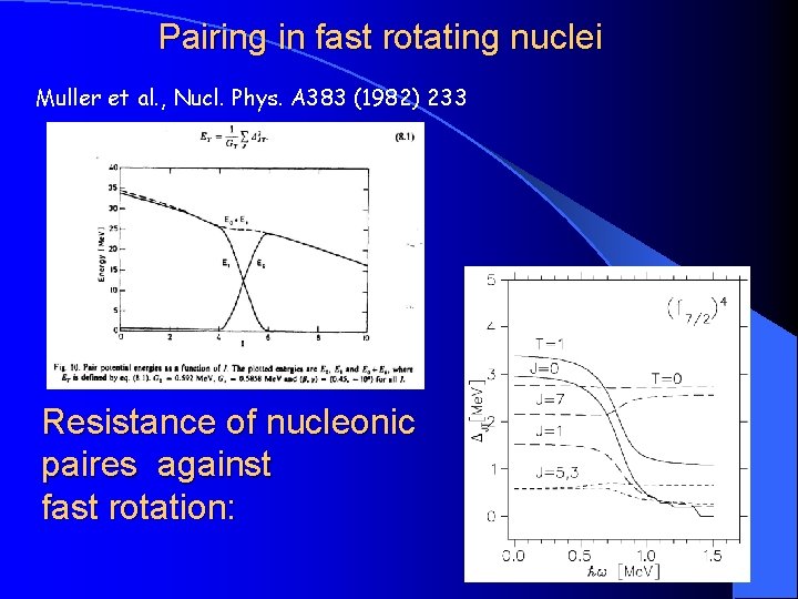 Pairing in fast rotating nuclei Muller et al. , Nucl. Phys. A 383 (1982)