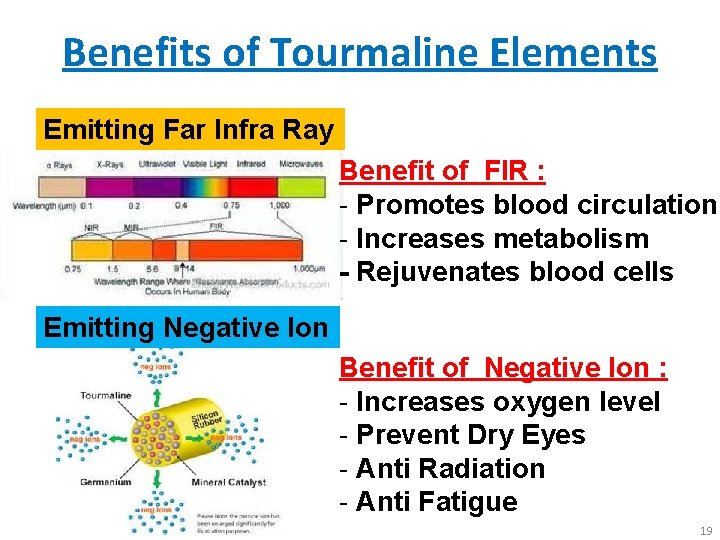 Benefits of Tourmaline Elements Emitting Far Infra Ray Benefit of FIR : - Promotes Benefits of Tourmaline Elements Emitting Far Infra Ray Benefit of FIR : - Promotes