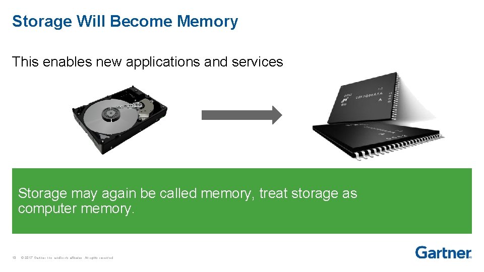 Storage Will Become Memory This enables new applications and services Storage may again be