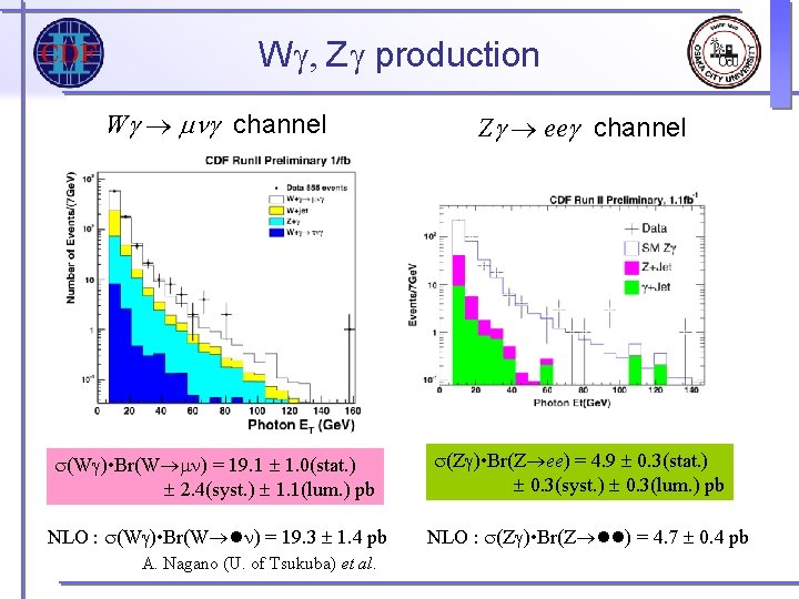 W g, Z g production Wg mng channel Zg eeg channel s(Wg) • Br(W W g, Z g production Wg mng channel Zg eeg channel s(Wg) • Br(W