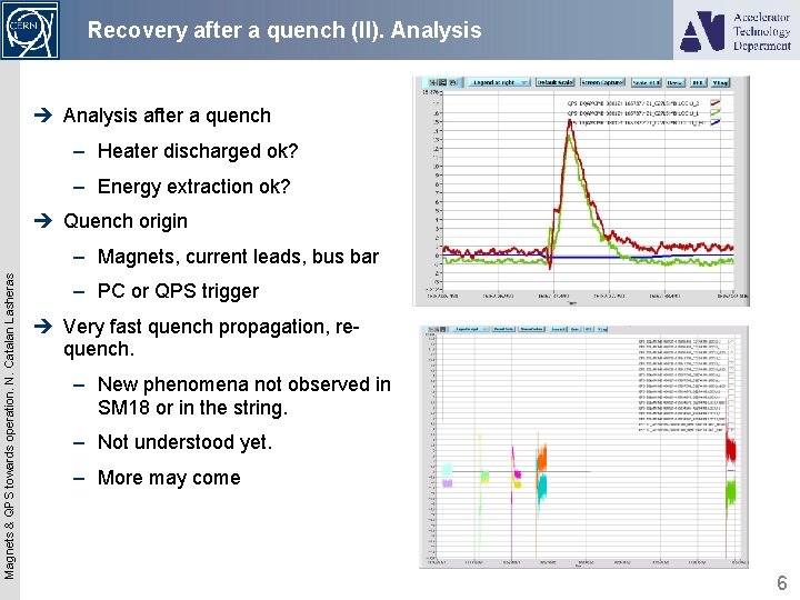 Recovery after a quench (II). Analysis è Analysis after a quench – Heater discharged