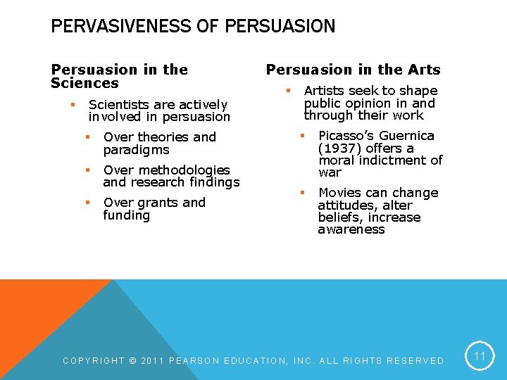 PERVASIVENESS OF PERSUASION Persuasion in the Sciences § Scientists are actively involved in persuasion PERVASIVENESS OF PERSUASION Persuasion in the Sciences § Scientists are actively involved in persuasion