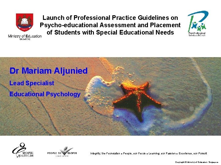 Launch of Professional Practice Guidelines on Psycho-educational Assessment and Placement of Students with Special