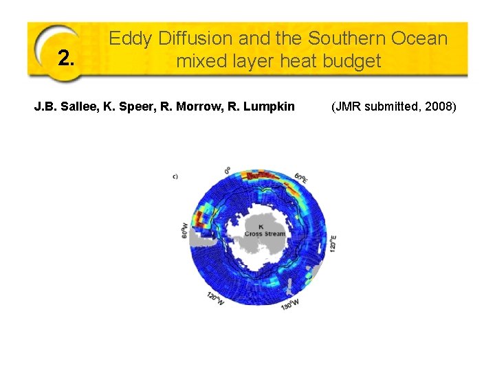 2. Eddy Diffusion and the Southern Ocean mixed layer heat budget J. B. Sallee, 2. Eddy Diffusion and the Southern Ocean mixed layer heat budget J. B. Sallee,