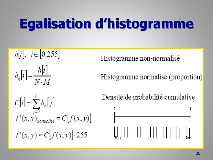 Egalisation d’histogramme 20 