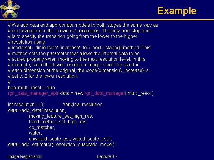 Example // We add data and appropriate models to both stages the same way