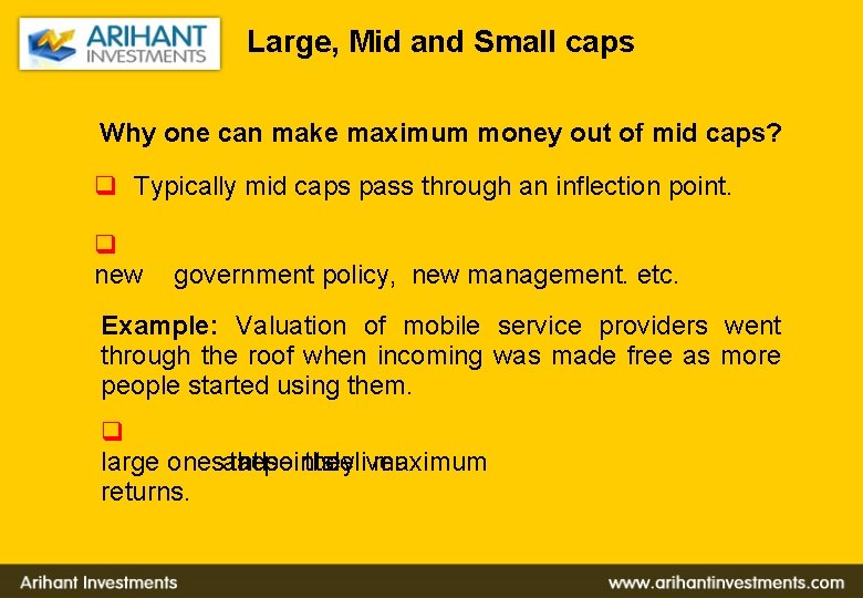 Large, Mid and Small caps Why one can make maximum money out of mid