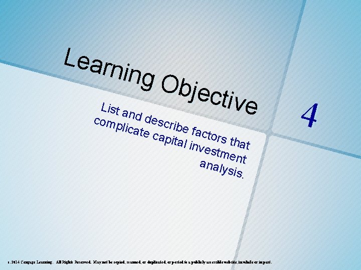 Lear ning Obje c t i v List a e n d de co