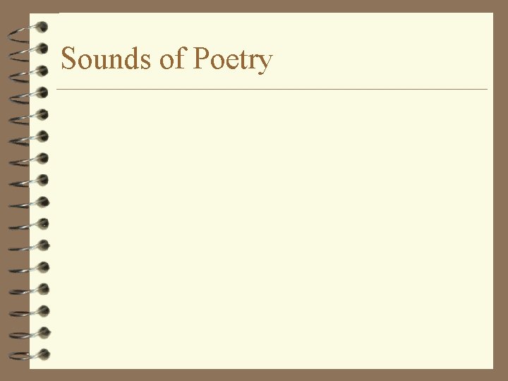 Sounds of Poetry 