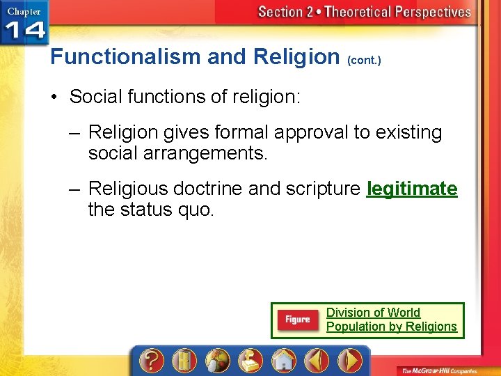 Functionalism and Religion (cont. ) • Social functions of religion: – Religion gives formal