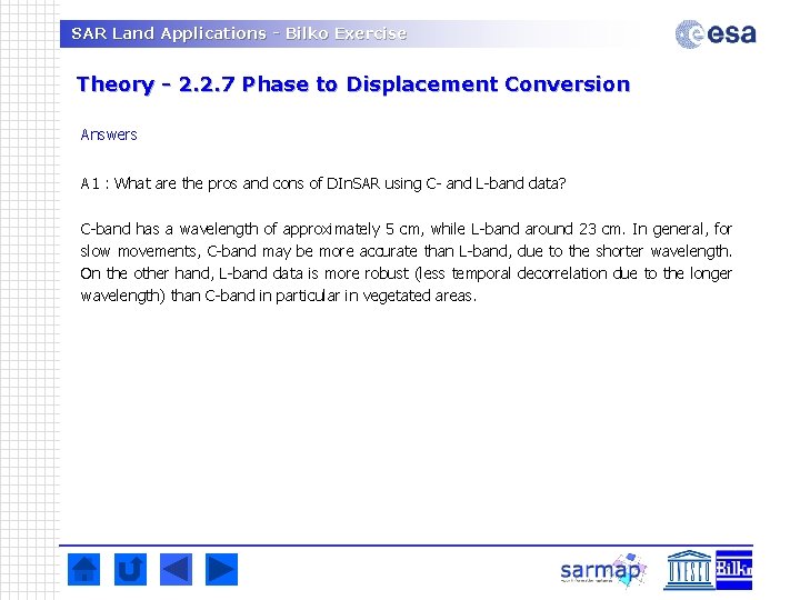 SAR Land Applications - Bilko Exercise Theory - 2. 2. 7 Phase to Displacement