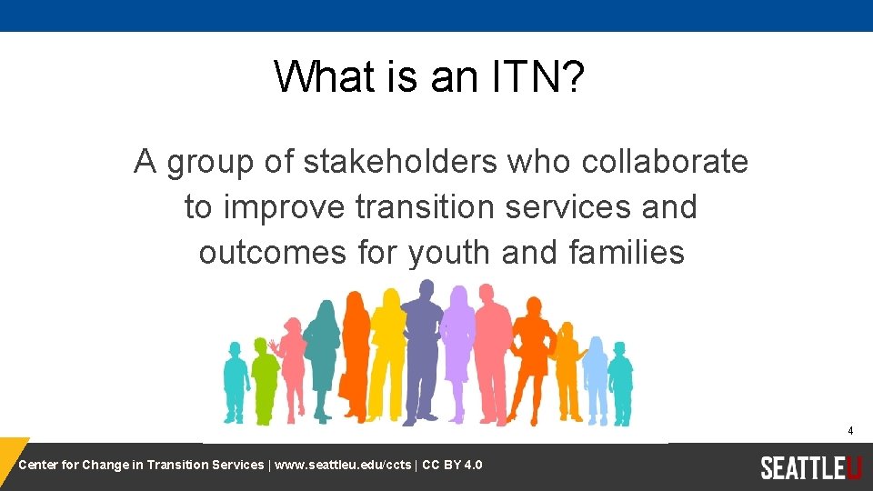 What is an ITN? A group of stakeholders who collaborate to improve transition services