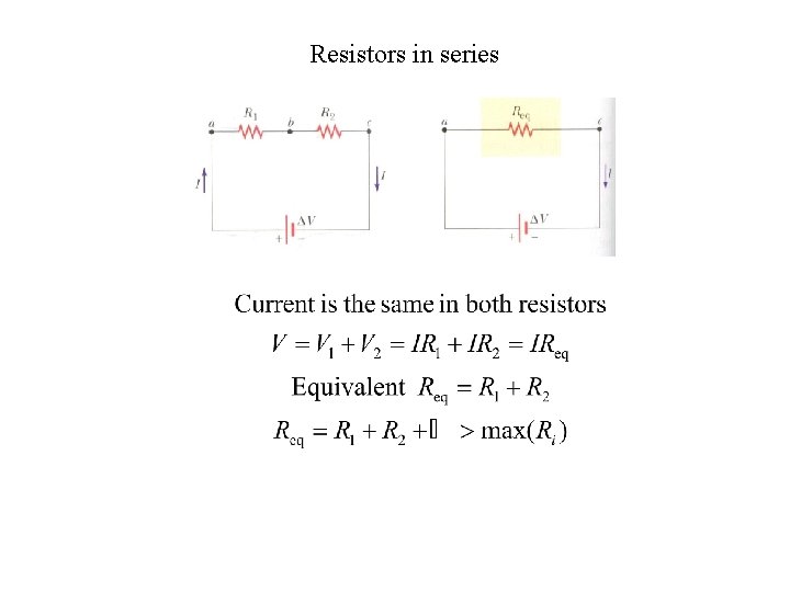 Resistors in series 