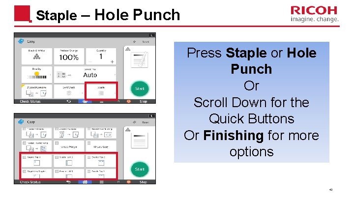 Staple – Hole Punch Press Staple or Hole Punch Or Scroll Down for the