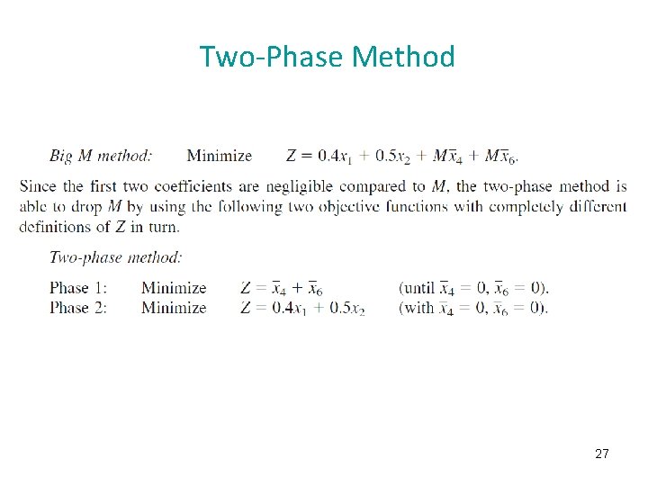 Two-Phase Method 27 