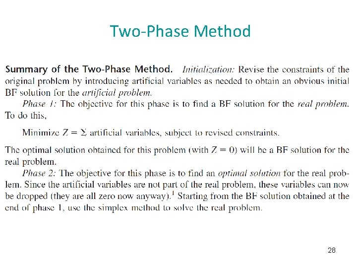 Two-Phase Method 28 