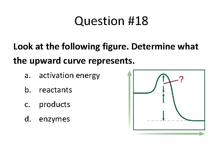 Question #18 Look at the following figure. Determine what the upward curve represents. a.