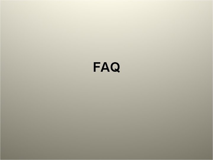 FAQ 