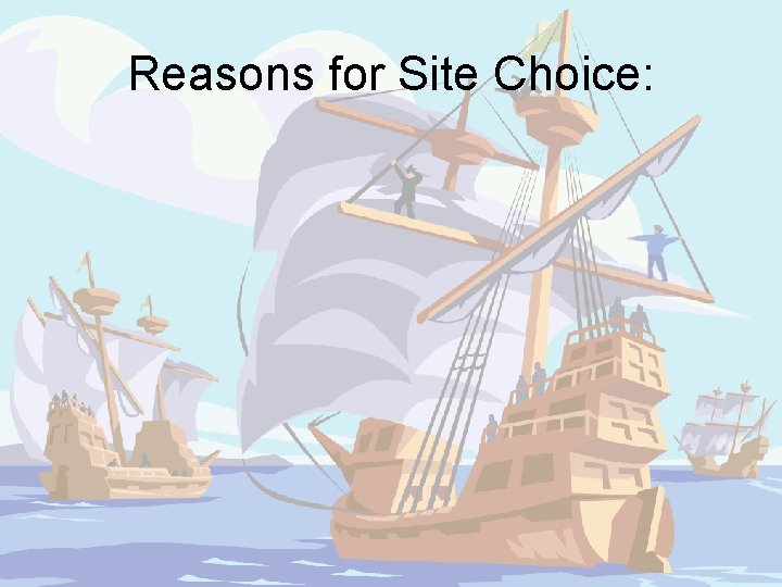 Reasons for Site Choice: 