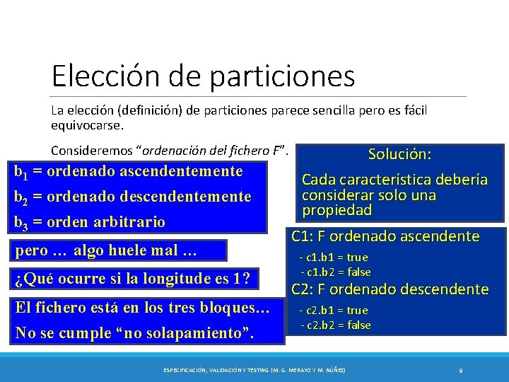 Elección de particiones La elección (definición) de particiones parece sencilla pero es fácil equivocarse.