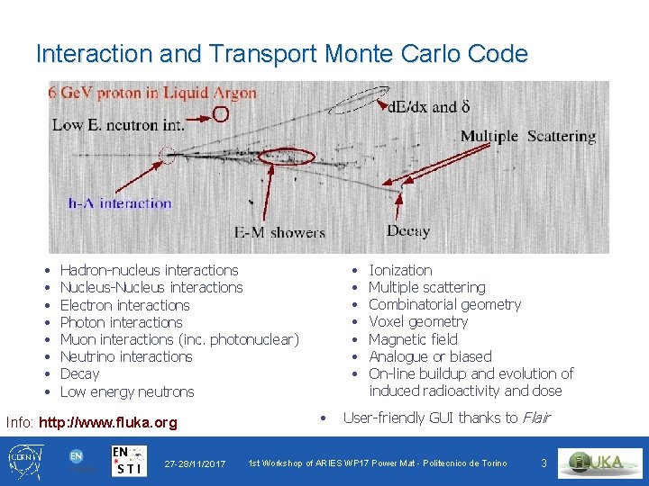 Interaction and Transport Monte Carlo Code • • • • Hadron-nucleus interactions Nucleus-Nucleus interactions
