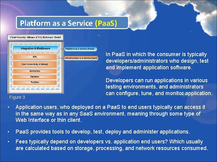 Platform as a Service (Paa. S) In Paa. S in which the consumer is