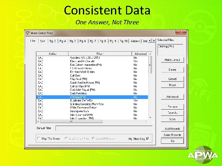 Consistent Data One Answer, Not Three 